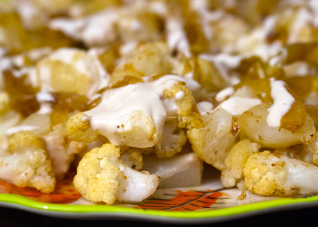 roasted cauliflower and zucchini with tahini sauce recipe